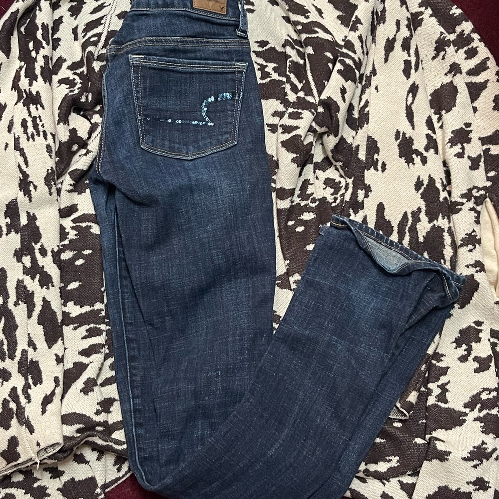 American Eagle Skinny Kick Jeans Size 2 Long